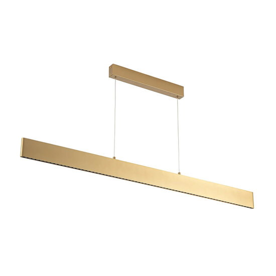 Fantasia Alyn suspension LED dorée, 38W, 3000K blanc chaud, 3420 lumens, 120 cm, dimmable, lumière au-dessus et en dessous