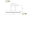 Fantasia Alyn gold LED pendant lamp, 38W, 3000K warm white, 3420 lumen, 120 cm, dimmable, light up and down