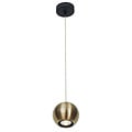 Fantasia Triton Pendelleuchte mit kugelförmigem Schirm in Bronze-Gold, Stahl, 100 mm Durchmesser, für GU10-Spot (Leuchtmittel exkl.)