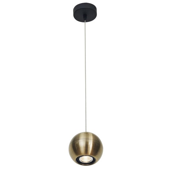 Fantasia Triton Pendelleuchte mit kugelförmigem Schirm in Bronze-Gold, Stahl, 100 mm Durchmesser, für GU10-Spot (Leuchtmittel exkl.)