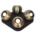 Fantasia Triton foco de techo cuadrado negro/bronce con 4 focos GU10 giratorios e inclinables (excl.)