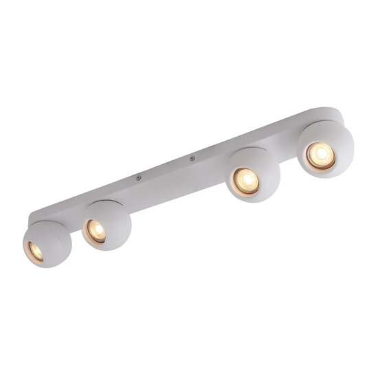 Fantasia Triton länglicher Deckenspot weiß mit 4 dreh- und schwenkbaren GU10-Spots (excl.)