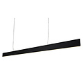 Fantasia Fantasia Pure lámpara colgante LED larga en aluminio negro, 250 cm, LED integrado 42W, 3000K blanco cálido