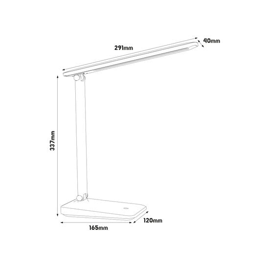 Fantasia Fantasia MISO lampe de bureau LED, 2,6W, dimmable avec température de couleur réglable (CCT 3000-6500K), noire, IP20