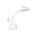 Fantasia Fantasia NONI aplique LED negro 4,8W, 3000K blanco cálido, diámetro 106mm, altura 350mm, IP20
