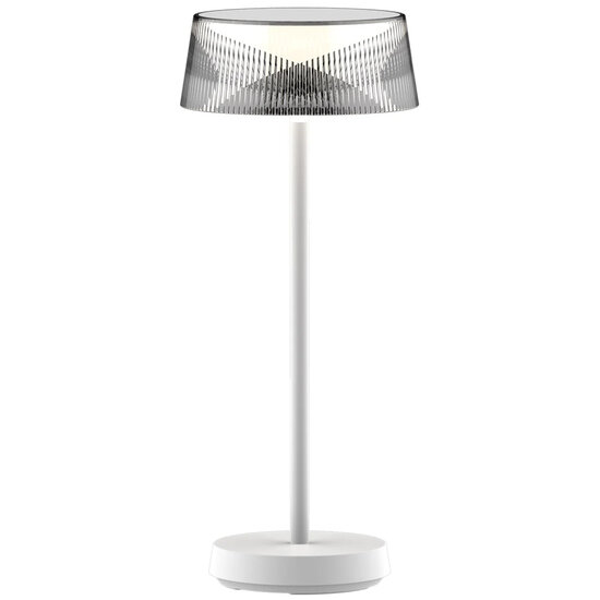 Fantasia Fantasia Argia lámpara de mesa LED recargable para exterior, 2W, 230 lúmenes, IP44, blanco, batería incluida