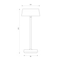 Fantasia Fantasia Argia lampe de table LED rechargeable, 2W 230 lumens, IP44 résistante aux éclaboussures, noire