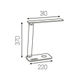 Fantasia Quonos Schreibtischlampe mit kabelloser Ladefunktion, LED 7W integriert, 3000K, mattschwarz, 310 x 374 mm