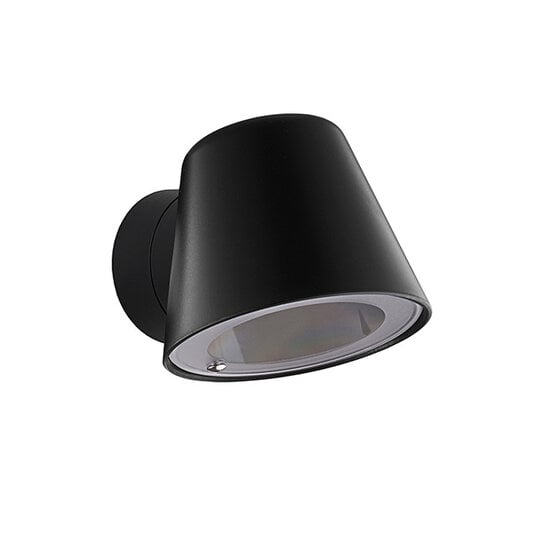 Fantasia Tatti black outdoor wall light, ABS+PC, GU10 fitting (bulb not included), IP54, 118 x 92 x 152 mm