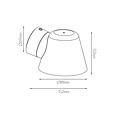 Fantasia Fantasia Tito black outdoor wall light, GU10 socket, bulb not included, IP54 rated