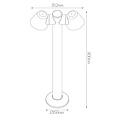 Fantasia Tito poste de jardin negro con 2x casquillo GU10, bombillas no incluidas, IP54