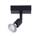 Fantasia Fantasia Rome rectangular black ceiling spot, dimmable GU10 LED 4.3W included, 2700K