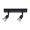Fantasia Fantasia Rune ceiling light with 2x GU10 LED, dimmable, black steel, 2700K warm white, IP20