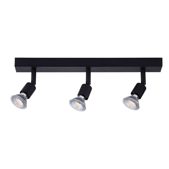 Fantasia Rome foco de techo rectangular con 3 puntos de luz, LED GU10 regulable 4,3W incl.