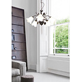 Fantasia Colorado lustre suspendu en acier et verre, finition rouille avec verre ambre, 5x culot E14