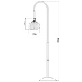 Fantasia Lámpara de pie Fantasia Raga en negro y cobre, base de acero, casquillo E27, altura 166,5 cm
