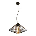Fantasia Fantasia Davos hanglamp zwart Ø48cm, hoogte 29cm, stalen behuizing, 1x E27-fitting, IP20, kabellengte 313cm