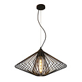 Fantasia Lámpara colgante Fantasia Davos de acero negro, Ø60 cm, altura 29 cm, casquillo E27, IP20