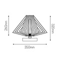Fantasia Fantasia Davos Tischlampe schwarz - Stahlleuchte mit 1x E27-Fassung, Durchmesser 35 cm, IP20