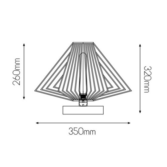 Fantasia Fantasia Davos lampe de table noire - lampe en acier avec 1x douille E27, diamètre 35 cm, IP20