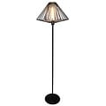 Fantasia Davos Stehleuchte schwarz - Stehlampe aus Stahl, Höhe 171 cm, Fußdurchmesser 48 cm, 1x E27-Fassung, IP20