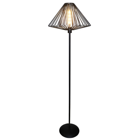 Fantasia Fantasia Davos lámpara de pie negra - luminaria de acero con 1x portalámparas E27, altura 171 cm