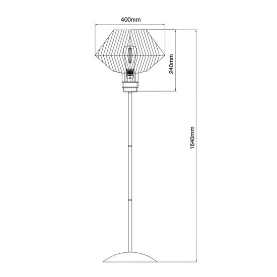 Fantasia Shary lámpara de pie negro+cobre - luminaria de acero con 1x portalámparas E27, altura 164 cm