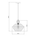 Fantasia Shary hanglamp met E27-fitting, staal, zwart met koper, Ø40 cm, hoogte 23,5 cm