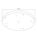 Fantasia Fantasia Deckenrosette, 5-fach, schwarz, Stahl, für 5 Pendelleuchten, Durchmesser 400mm, Höhe 25mm, IP20
