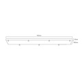 Fantasia loose surface-mount base 7L, black steel ceiling plate, 90 x 30 cm, height 25 mm, IP20