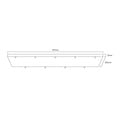 Fantasia losse opbouwbasis 9L, zwart, 115 x 30 x 2,5 cm - stalen montageplaat, IP20