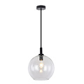Fantasia Fantasia Osira hanglamp E27 zwart, helder glas Ø300mm - stalen hanglamp met 1 lichtpunt, IP20