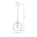 Fantasia Fantasia Aris hanglamp Ø200mm, E27 fitting, zwart metaal met helder glas, 1 lichtpunt, IP20