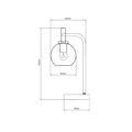 Fantasia Osira Tischleuchte E27 schwarz, klares Glas Ø150mm - Tischleuchte aus Stahl mit 1 Lichtpunkt, IP20