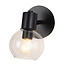 Fantasia Osira wall light E14 clear glass + switch - steel wall light with 1 light point, IP20