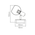 Fantasia Osira wandlamp E14 helder glas + schakelaar - stalen wandlamp met 1 lichtpunt, IP20