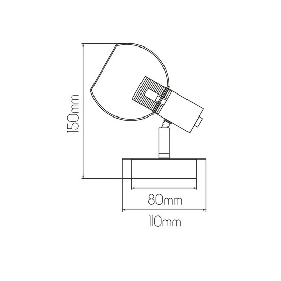 Fantasia Osira Wandleuchte E14 klares Glas + Schalter - Wandleuchte aus Stahl mit 1 Lichtpunkt, IP20
