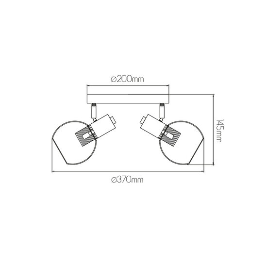 Fantasia Osira ceiling light, black steel frame with clear glass, 3x E14 fitting, 370 mm diameter, IP20