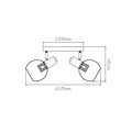Fantasia Fantasia OSIRA ceiling light with 3 light points, E14 fitting, amber glass, diameter 370 mm and height 145 mm