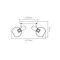 Fantasia Osira lámpara de techo con 3x portalámparas E14, pantallas de cristal ámbar, estructura de acero negro, diámetro 370 mm, altura 145 mm