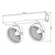 Fantasia Pulse-2 plafonnier double noir, incl. 2x AR111 LED
