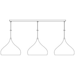 Fantasia base en saillie 120 cm pour suspensions, 3 trous, blanc