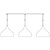 Fantasia Fantasia base en saillie 120 cm pour suspensions, 3 trous, blanc