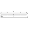Fantasia Fantasia base de superficie 120 cm para lámparas colgantes, blanco, 3 agujeros con prensaestopas, acero, IP20, 220-240V