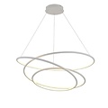 Fantasia Lampara colgante Fantasia con fina forma de espiral en blanco, LED SMD regulable de 105 W, diametro 73 cm