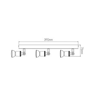 Fantasia plafón rectángulo óxido 3xGU10 orientable