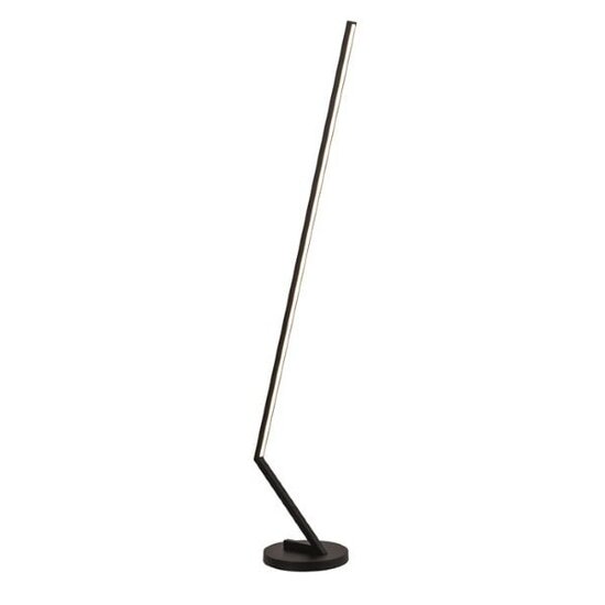 Fantasia Lámpara de pie de diseño Fantasia en forma de varilla negra, LED integrado 24W, 3000K blanco cálido, regulable, altura 1534 mm
