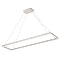 Fantasia Lampara colgante de diseno Fantasia rectangular en blanco, 30x120 cm, con LED integrado regulable de 53 W