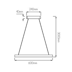 Fantasia GURI suspension LED carrée noire 60x60cm dimmable