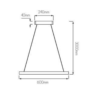 Fantasia GURI suspension LED carrée noire 60x60cm dimmable